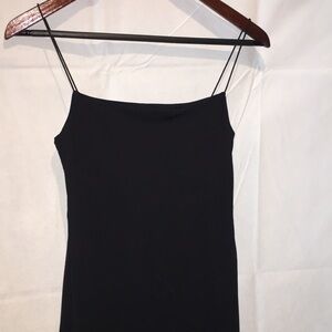Zara Black Sheath MIDI Dress | Spaghetti Straps | Size M